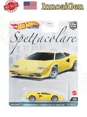 Hot Wheels Premium Lamborghini Countach LP 5000 QV Spettacolare Yellow New NIP
